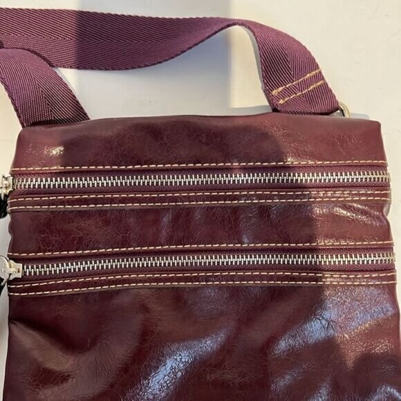 Franco Sarto Maroon Faux Leather Crossbody Bag - Picture 5 of 13